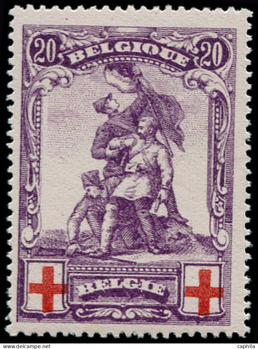 ** BELGIQUE - Poste - 128, 20 (+20c) Violet Croix-Rouge - Autres & Non Classés