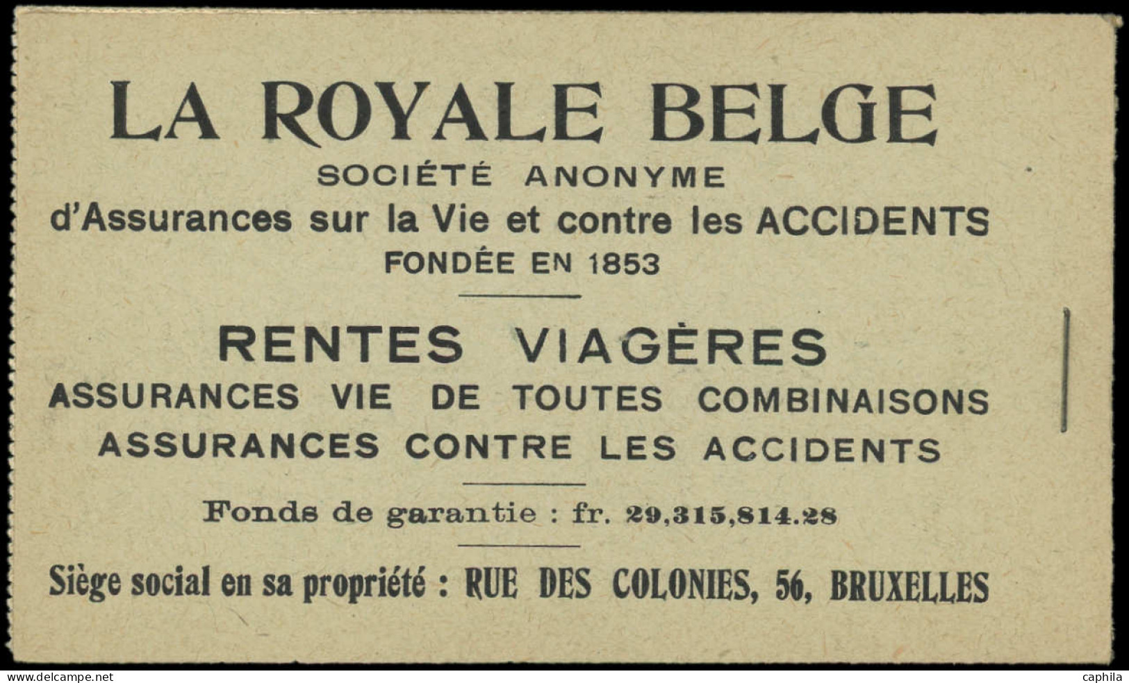 ** BELGIQUE - Carnets - COB A13d (b), Carnet Complet: Oeuvres Des Sanatorias Populaire - 1907-1941 Anciens [A]