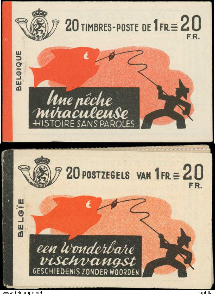 ** BELGIQUE - Carnets - COB A35a + B, 2 Carnets Complet: Une Pêche Miraculeuse - 1907-1941 Anciens [A]