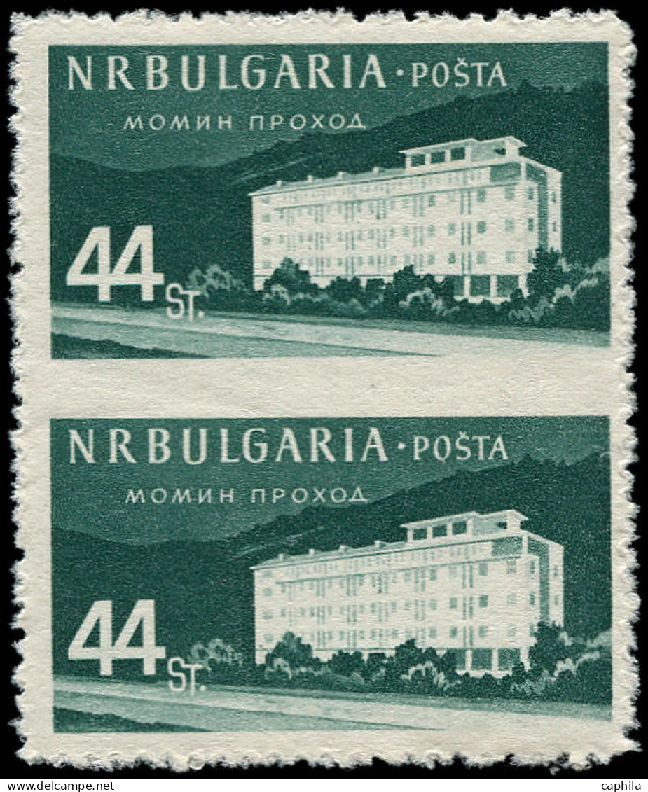 ** BULGARIE - Poste - 910, Paire Verticale Non Dentelée Entre: 44p. Monn-Prochod - Other & Unclassified