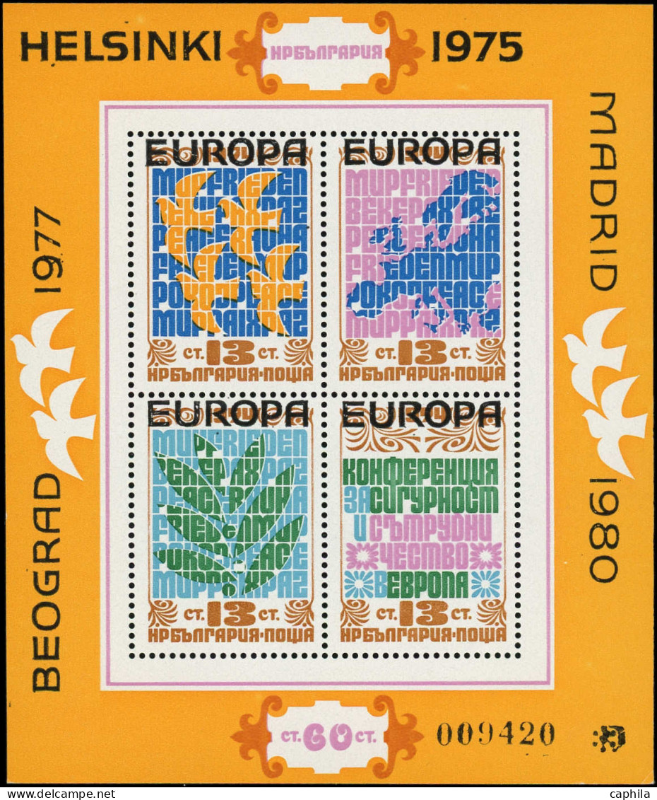 ** BULGARIE - Blocs Feuillets - 81A, Surcharge Europa Helsinki 1975: Conférence Européenne - Other & Unclassified