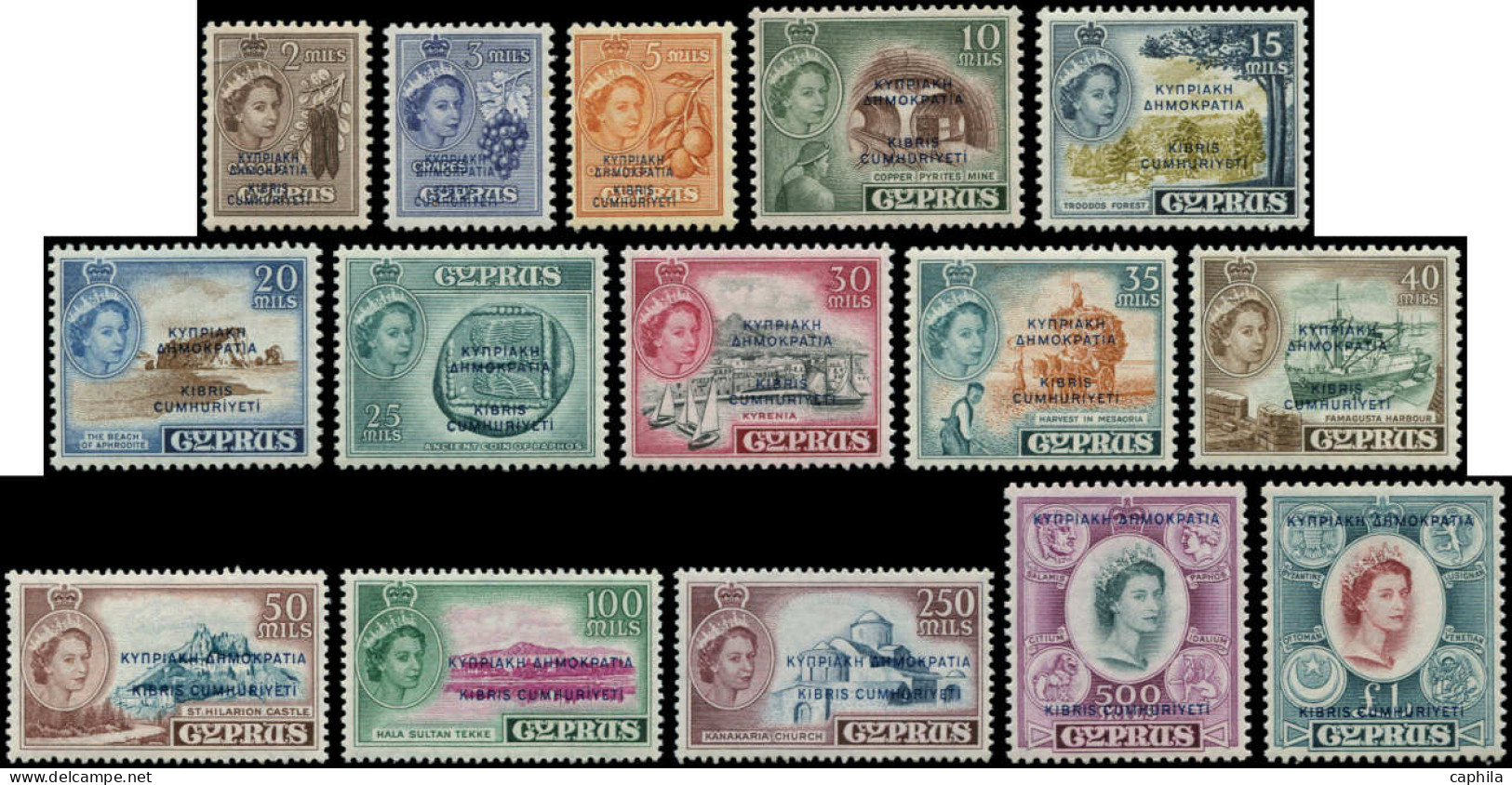 ** CHYPRE - Poste - 171/85, Complet, 15 Valeurs - Nuevos