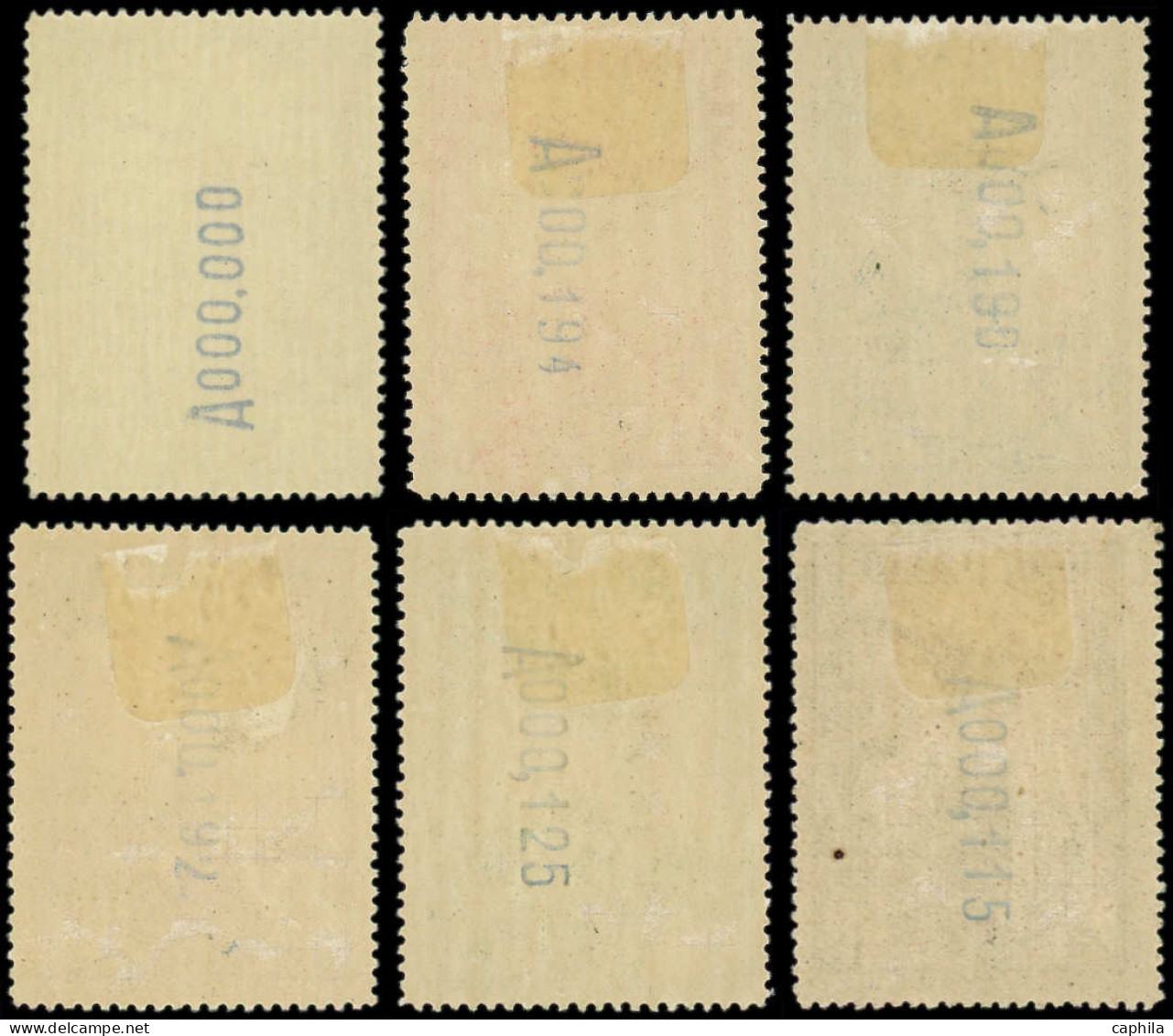 * ESPAGNE - Poste Aérienne - 50/55, Complet 6 Valeurs (50 N°000.000), Certains Ex. Léger Pli: Chemin De Fer - Unused Stamps