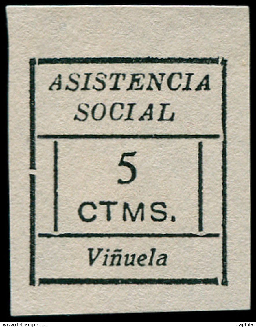 (*) ESPAGNE GUERRE CIVILE NATION - Poste - Vinuela Ed. 2 S, Type I, Non Dentelé - Spanish Civil War Labels