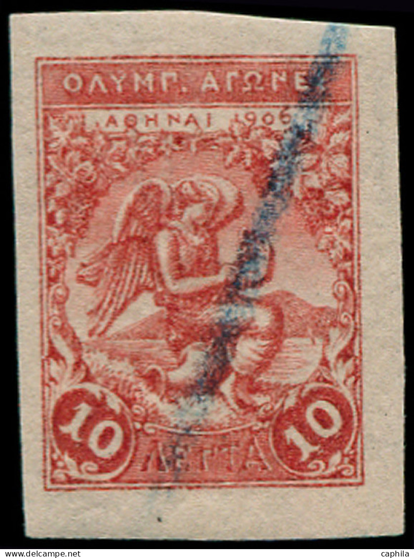 * GRECE - Poste - 169, Non Dentelé, Annulation Au Crayon Bleu: 10l. Rouge Jeux Olympiques De  1906 - Autres & Non Classés