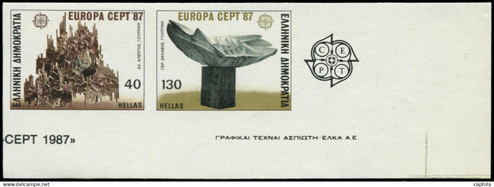** GRECE - Poste - 1632/33, Se Tenant, Non Dentelés: Europa 1987 - Unused Stamps
