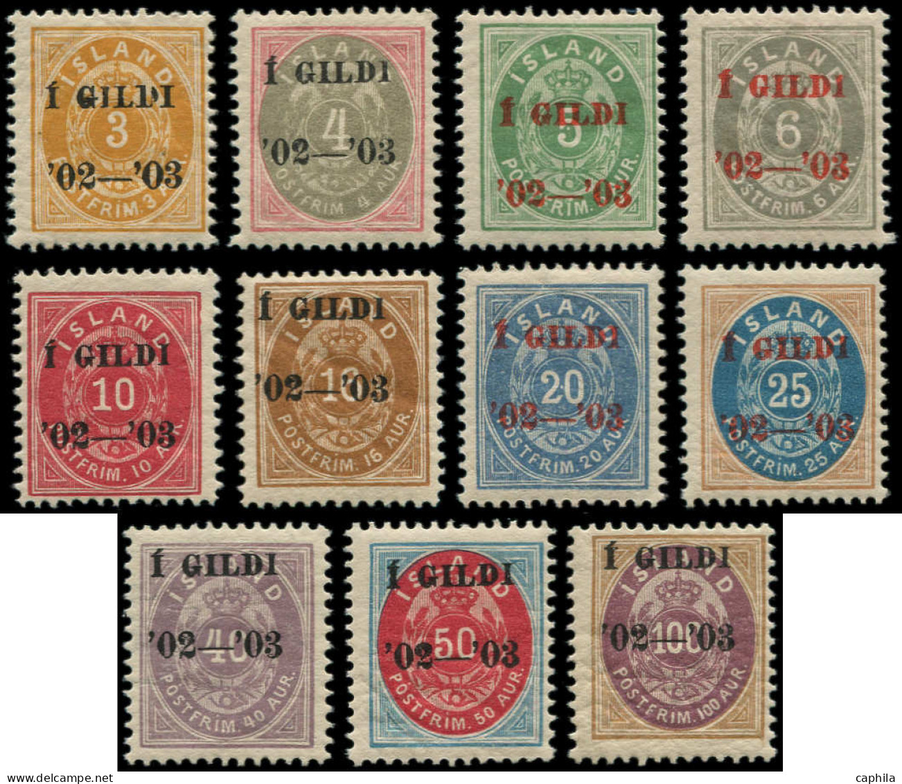 ** ISLANDE - Poste - 23/33, Dentelé 12,5, Filigrane Grande Couronne, Tirage De Berne (rare Dans Cette Qualité) - Unused Stamps