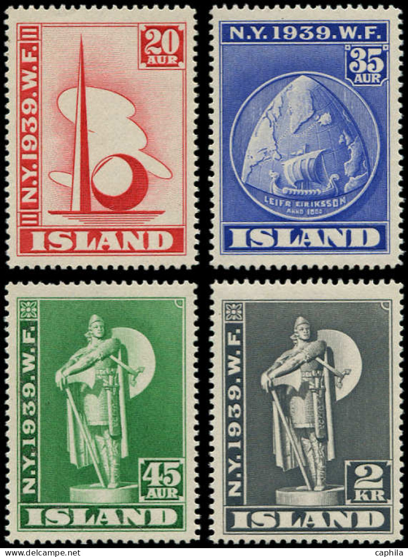 ** ISLANDE - Poste - 182/85, Exposition De NY 1939 - Unused Stamps
