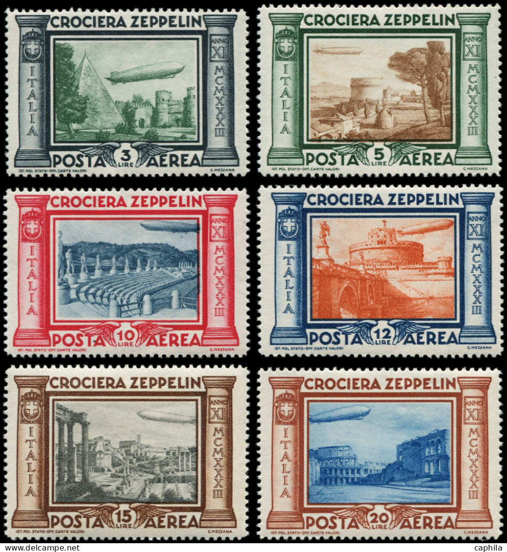 * ITALIE - Poste Aérienne - 42/47, Complet: Zeppelin (Sas. A 45/50) - Airmail