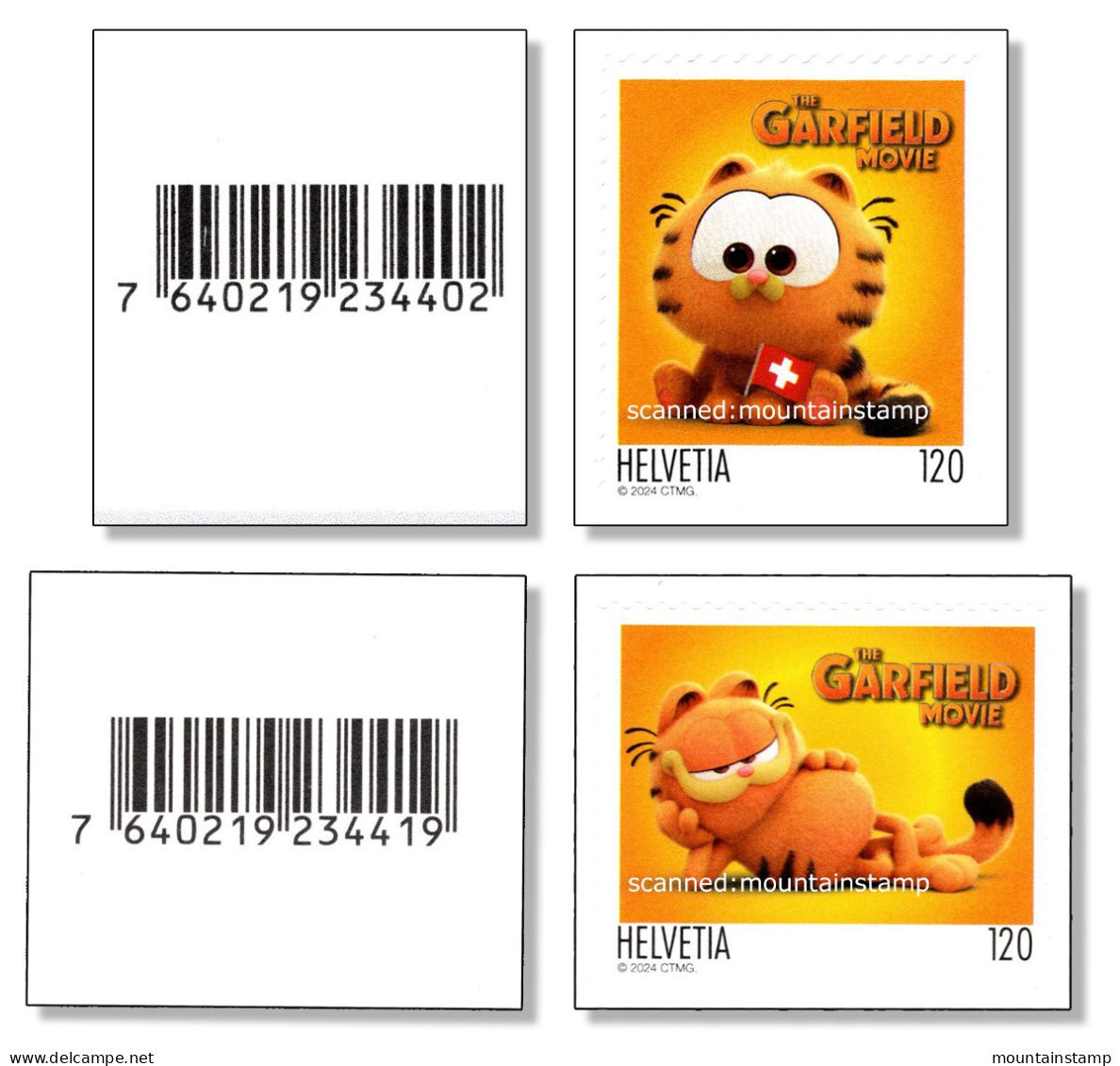Switzerland 2024 (2/24) Garfield - Kino Film - Film De Cinéma - Pellicola Cinematografica - Cinema Film MNH ** Barecode - Unused Stamps