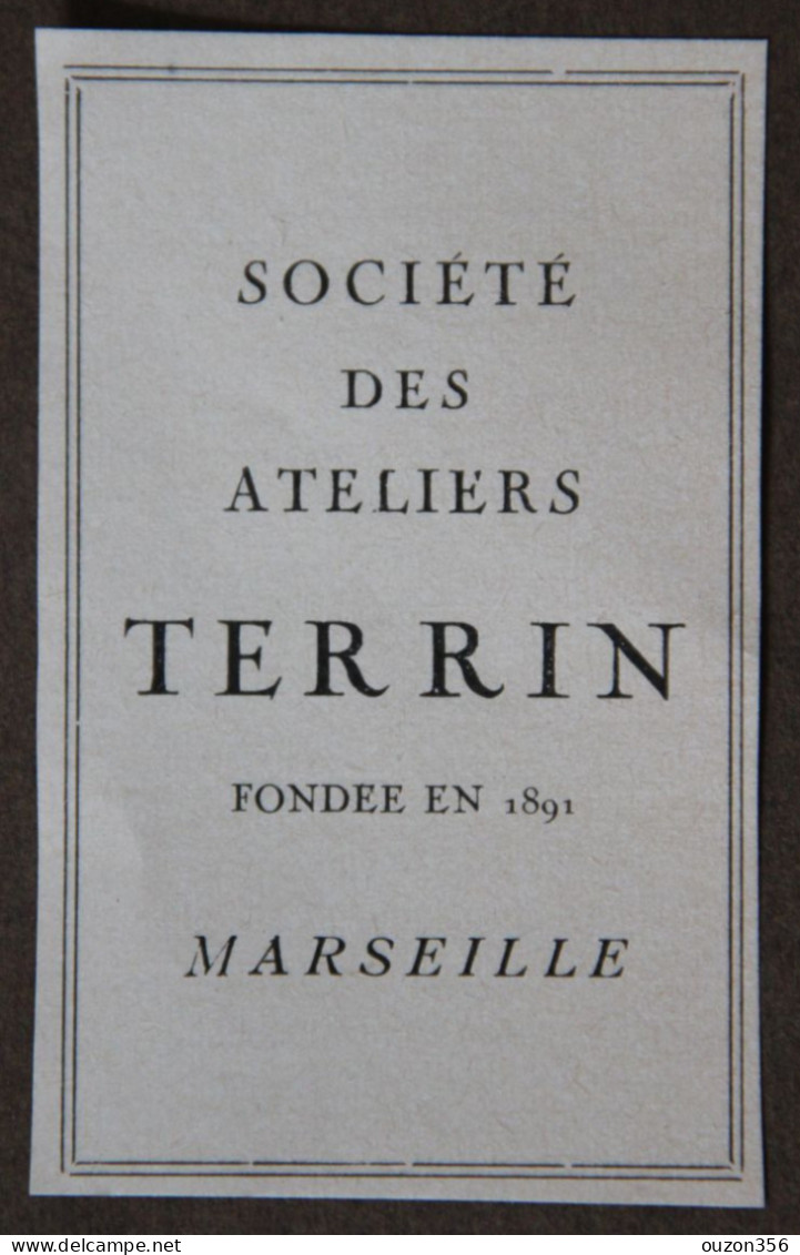 Publicité : Société Des Ateliers TERRIN (réparation Navale), Marseille, 1951 - Advertising