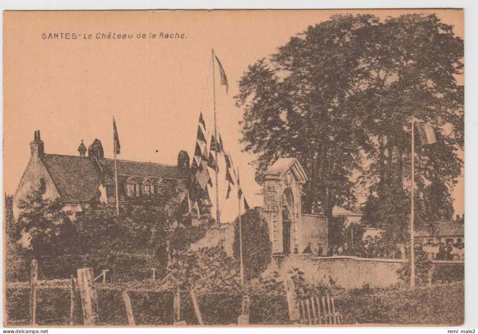 CARTE POSTALE   SANTES 59  Le Château De La Rache - Autres & Non Classés