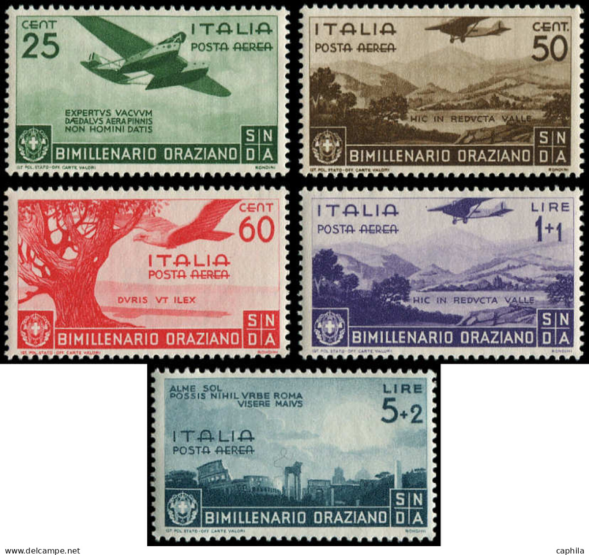 ** ITALIE - Poste Aérienne - 91/95, Complet (Sas. A 95/99) - Airmail