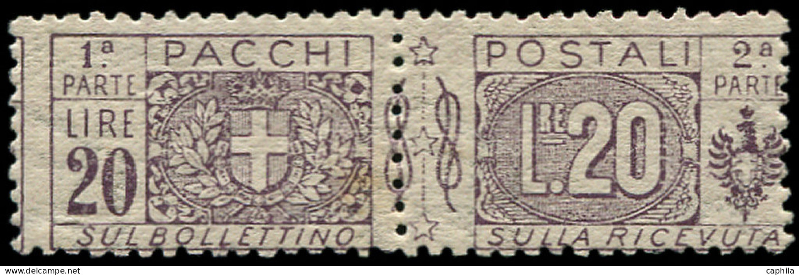 ** ITALIE - Colis Postaux - 19, 20l. Violet-brun (Sas. 19) - Postal Parcels