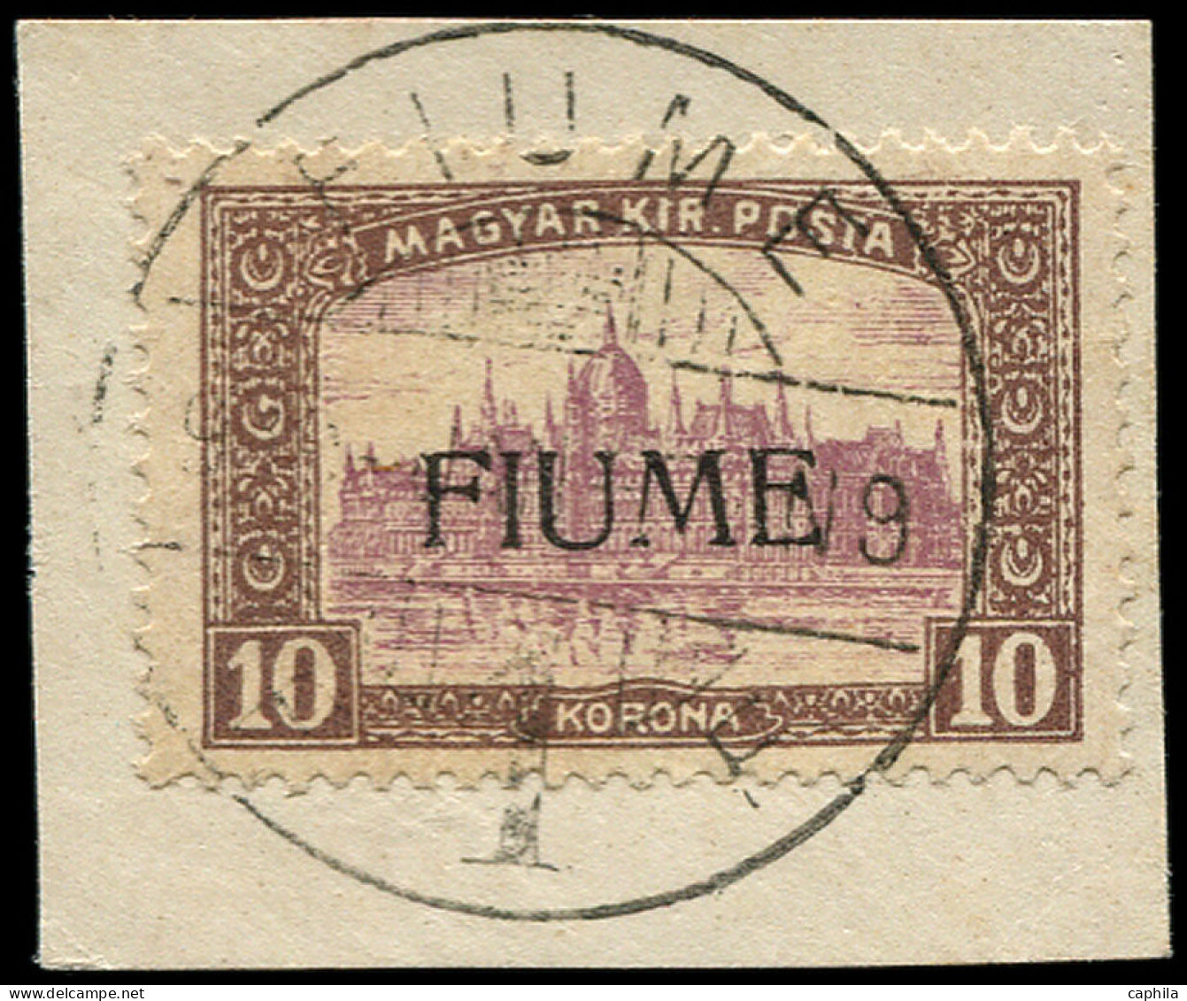 O ITALIE OCC.FIUME - Poste - 21, Sur Fragment - Jugoslawische Bes.: Fiume