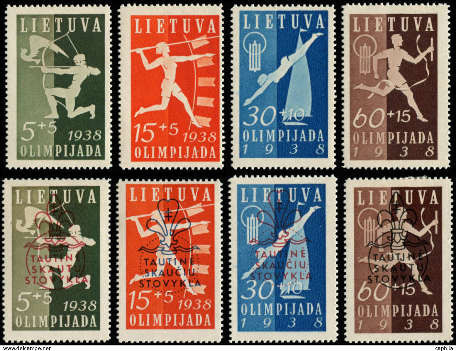 * LITUANIE - Poste - 362/65D, Complet 8 Valeurs: Olympiade Nationale - Lituanie