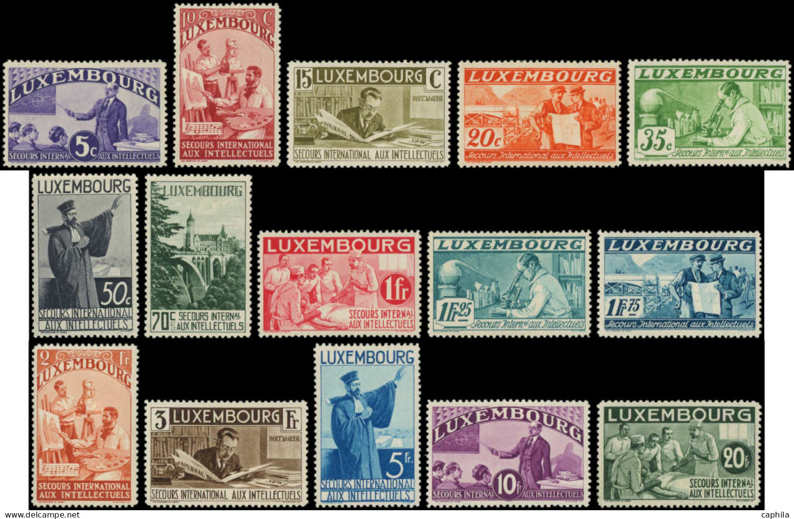 * LUXEMBOURG - Poste - 259/73, Complet 15 Valeurs: Secours Aux Intellectuels - Unused Stamps