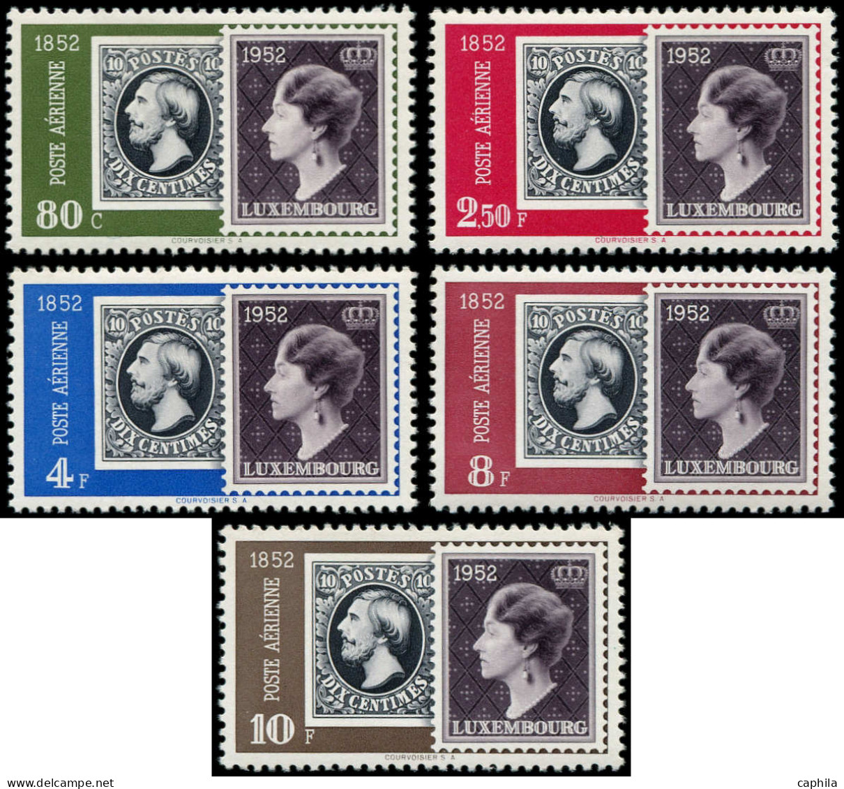 ** LUXEMBOURG - Poste Aérienne - 16/20, Centenaire Du Timbre - Unused Stamps