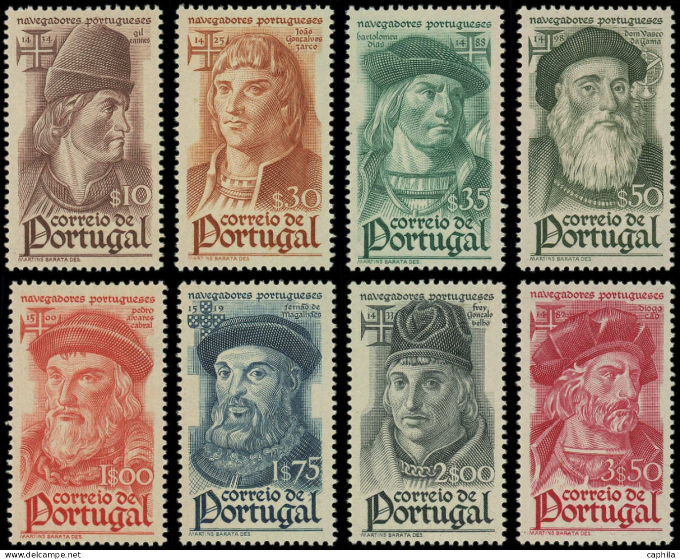 ** PORTUGAL - Poste - 655/62, Complet 8 Valeurs: Navigateurs Portugais - Unused Stamps