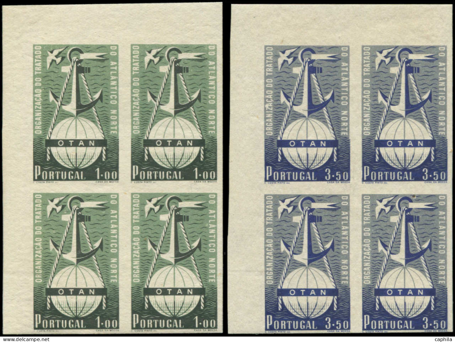 ** PORTUGAL - Poste - 760/61, 2 Blocs De 4 Non Dentelés, Cdf (seul Le 760 Est Référencé Michel): OTAN - RRR - - Unused Stamps