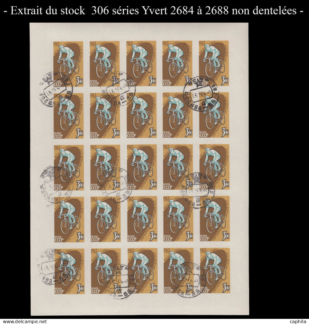 O RUSSIE - Lots & Collections - Stock de non dentelés en feuilles ou fragments entre les numéros 938B et 3105