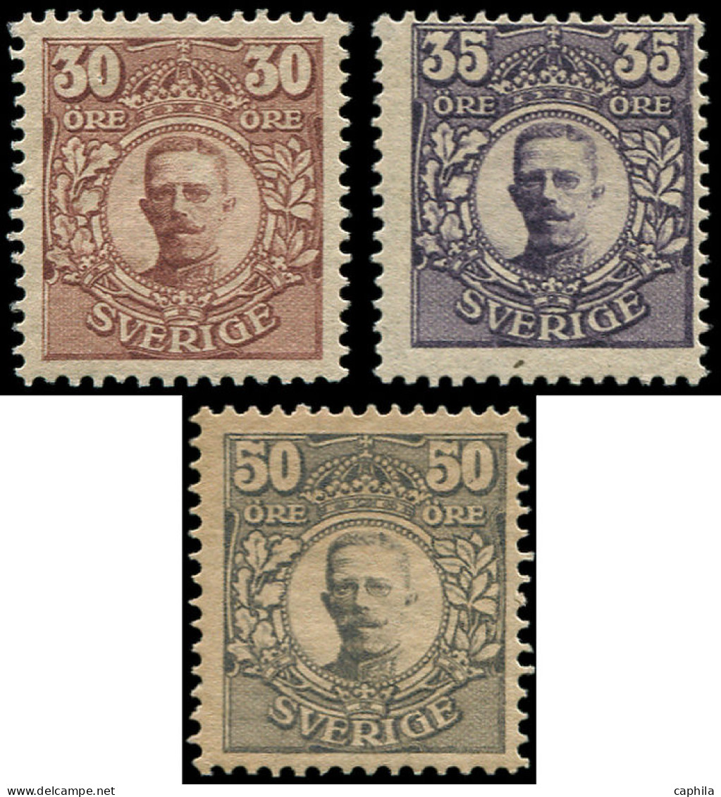 * SUEDE - Poste - 70/72, Gustave V - Unused Stamps