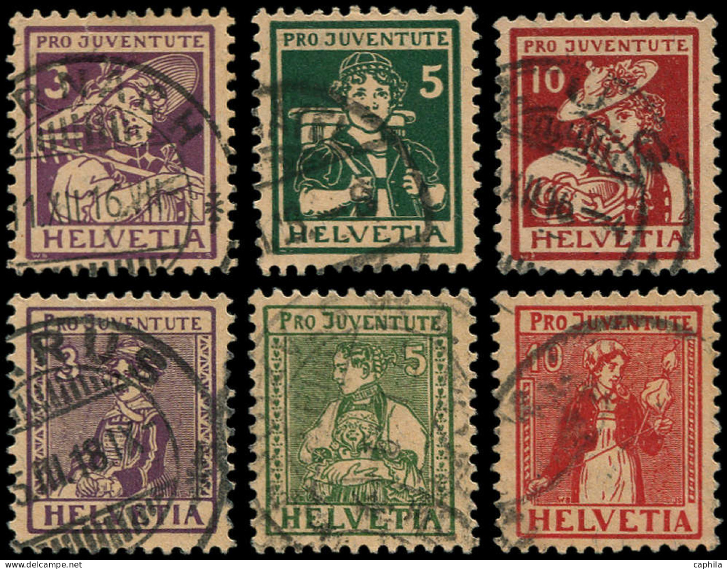 O SUISSE - Poste - 151/56, Pour La Jeunesse 1916-1917 - Used Stamps