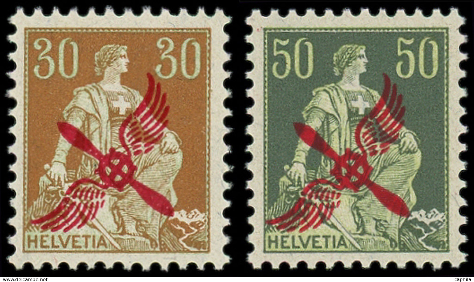 ** SUISSE - Poste Aérienne - 1/2, Luxe: Surchargés - Unused Stamps