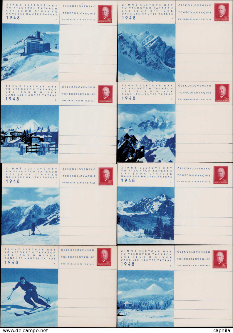 N TCHECOSLOVAQUIE - Entiers Postaux - Michel P 100/102, 3 Séries Complètes (32 Entiers) - Cartes Postales