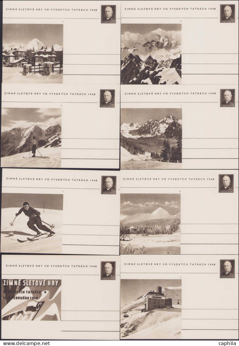 N TCHECOSLOVAQUIE - Entiers Postaux - Michel P 100/102, 3 Séries Complètes (32 Entiers) - Postcards