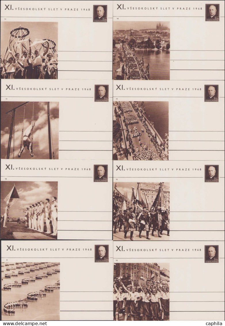 N TCHECOSLOVAQUIE - Entiers Postaux - Michel P 100/102, 3 Séries Complètes (32 Entiers) - Postcards