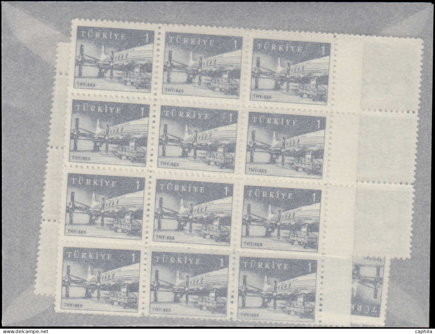 ** TURQUIE - Poste - 1430/39, 50 Séries (sauf 1436B, 49ex.) En Blocs Ou Panneaux: Série Courante - Unused Stamps