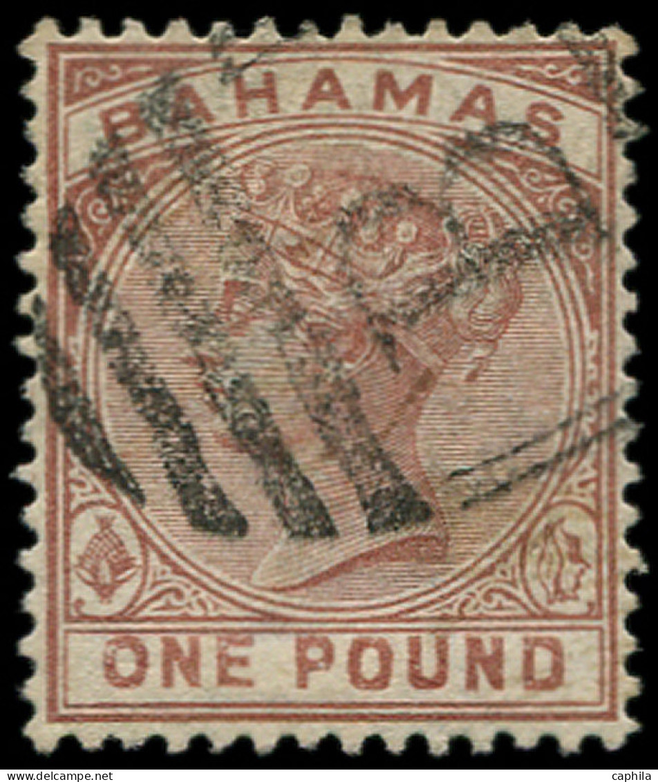 O BAHAMAS - Poste - 23, Bon Centrage: 1£. Brun-rouge - Bahamas (1973-...)