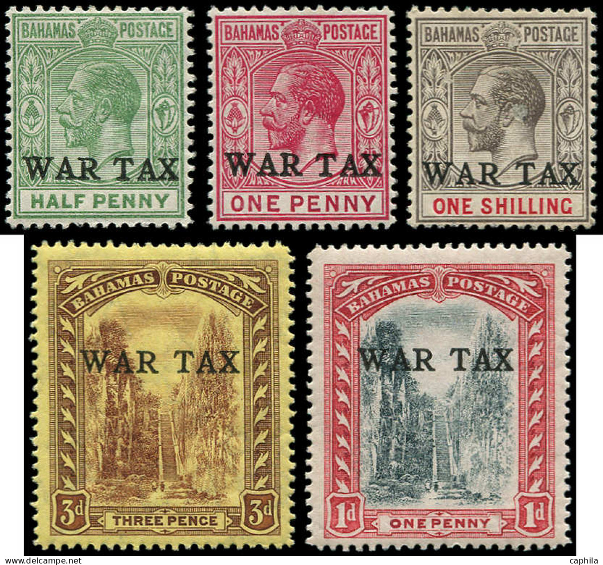 * BAHAMAS - Poste - 55/59, "War Tax" Complet, 5 Valeurs - Bahamas (1973-...)