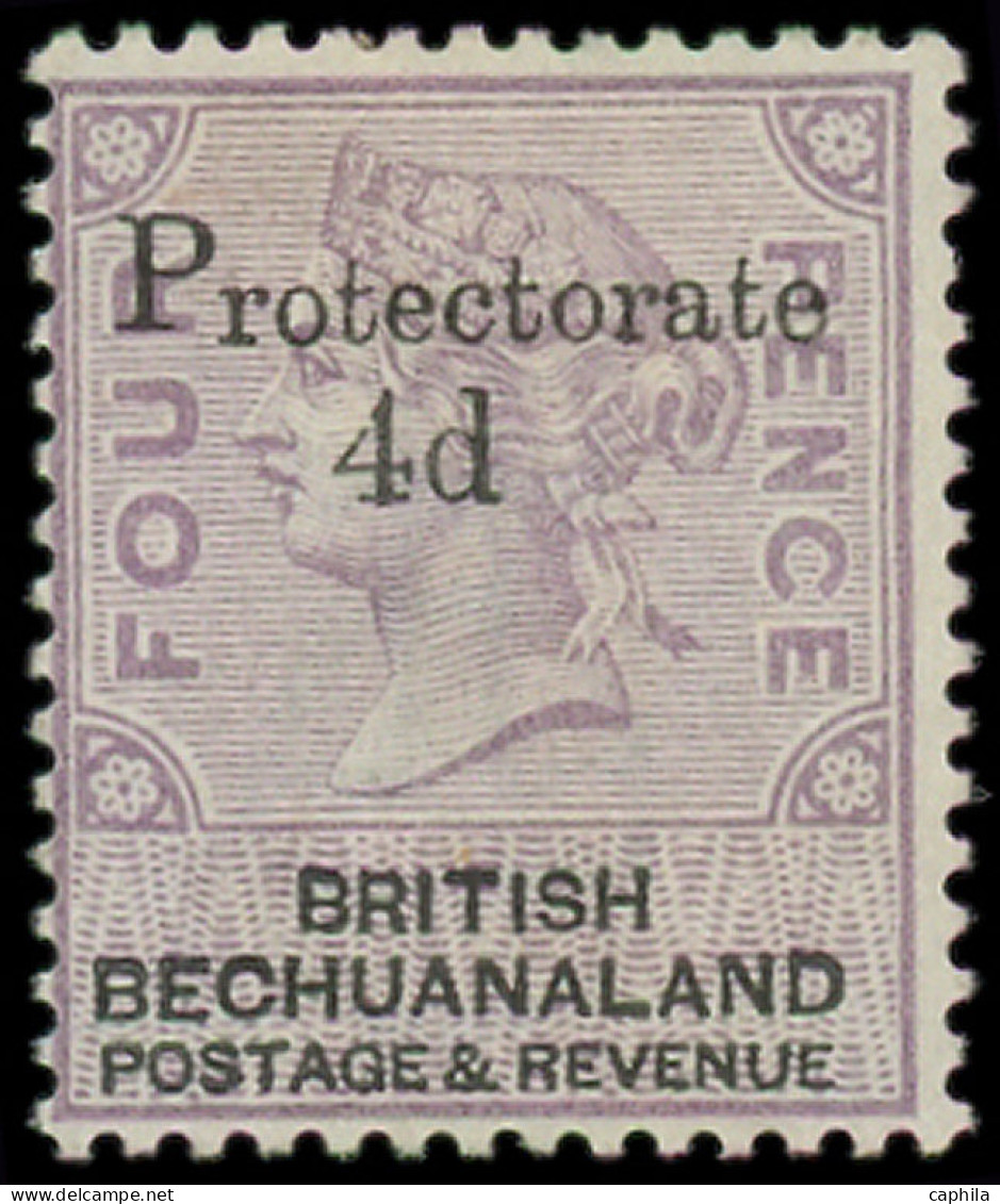 (*) BECHUANALAND PROTECTORAT - Poste - 6a, Surcharge Noire: 4d. Sur 4p. Lilas (SG 44: 475£) - 1885-1964 Protectorat Du Bechuanaland