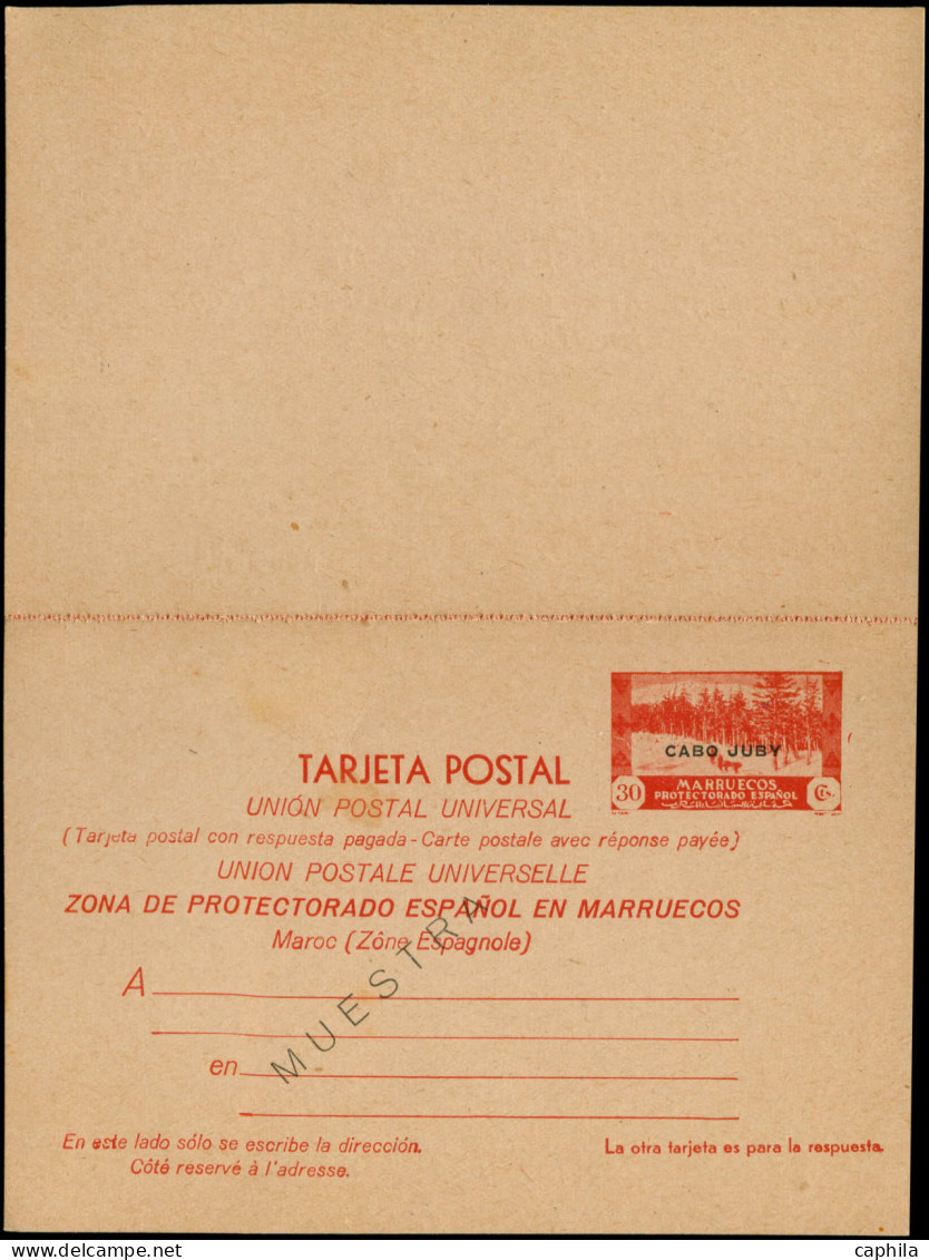 N CAP JUBY - Entiers Postaux - Edifil 1/4, Pays Complet, Surcharge "Muestra" - Cabo Juby