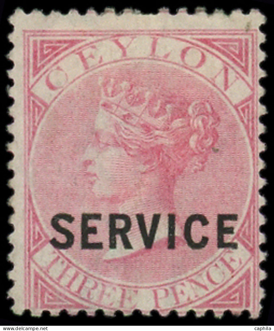 * CEYLAN - Service - 8, Surchargé Service: 3p. Rose - Ceylan (...-1947)
