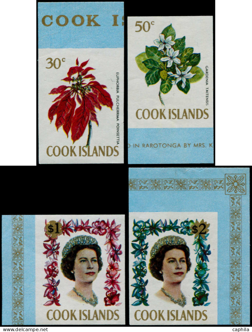 ** COOK - Poste - 137/55, Complet 19 Valeurs Non Dentelées: Fleurs Et Elizabeth - Cookinseln