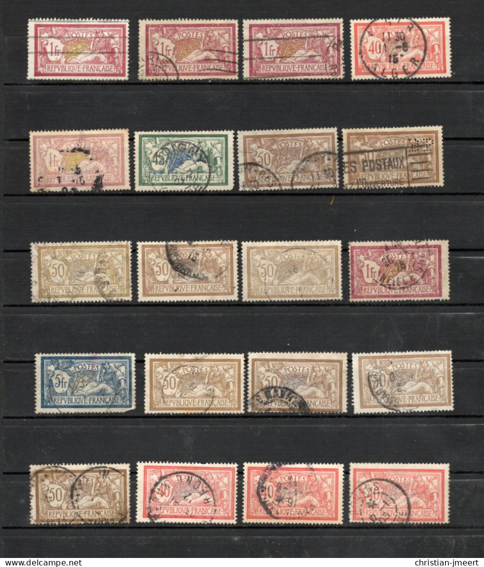 France Types Merson  Lot Pour Recherches 20 Timbres - 1900-27 Merson