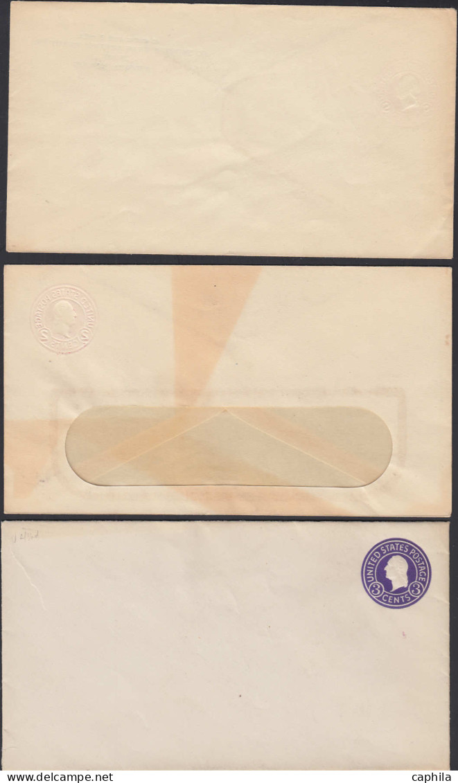N ETATS UNIS - Entiers Postaux - Collection de 22 entiers (période 1935/70), tous avec variétés, surcharge manquante, do