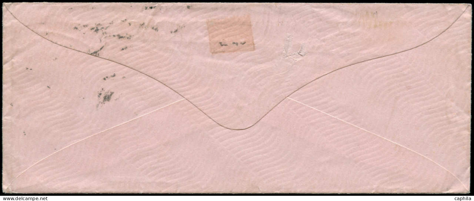 LET ETATS UNIS - Locaux - Scott 15 L 14, "Blood & Cie" (1c) Bronze Sur Enveloppe 22/10/1856 Avec Timbre USA 3c. Brun - Autres & Non Classés