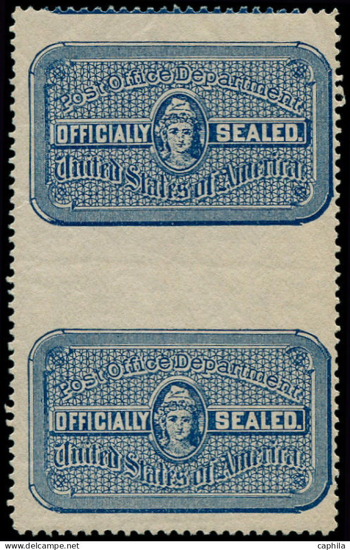 ** ETATS UNIS - Timbres De Retour - 7, Paire Verticale Non Dentelée Entre (1907) - Autres & Non Classés