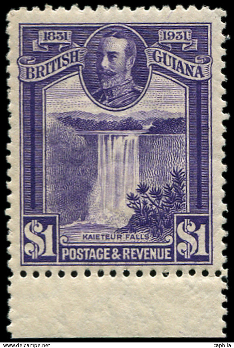 ** GUYANE BRITANNIQUE - Poste - 141, Bord De Feuille: 1$. Violet Chutes De Kaieteur - Guiana (1966-...)