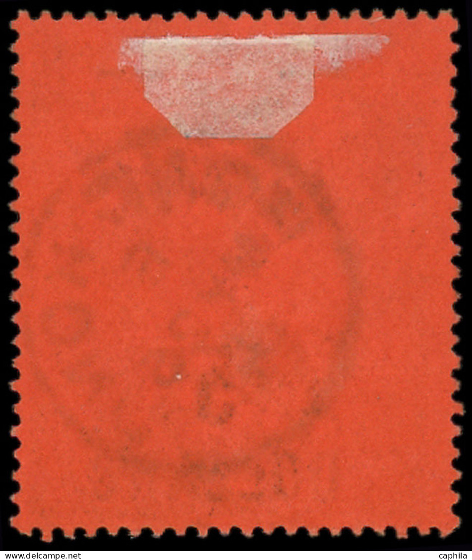 O HONG KONG - Fiscaux Postaux - 5, Oblitération Centrale: 5d. Sur 10d. Brun-lilas Sur Rose - Stempelmarke Als Postmarke Verwendet