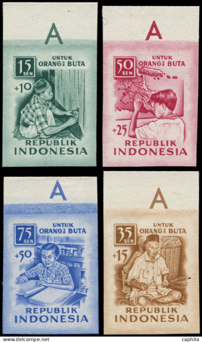 (*) INDONESIE - Poste - 112/15, Non Dentelé, Bdf Avec Lettre A (toujours Sans Gomme): Aveugles - Indonesia
