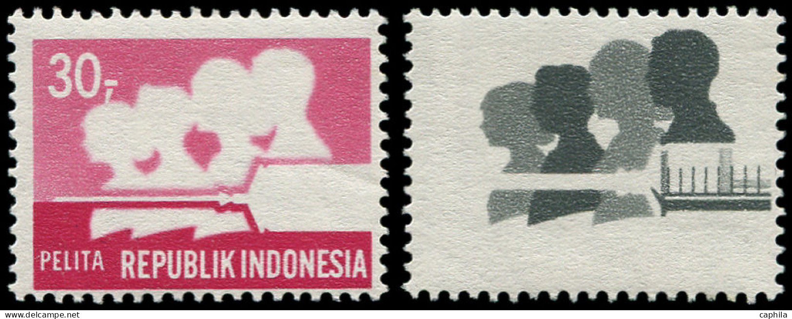 ** INDONESIE - Poste - 579, 2 Erreurs, Sans Noir Ou Lilas: 30r. Chimie - Indonésie