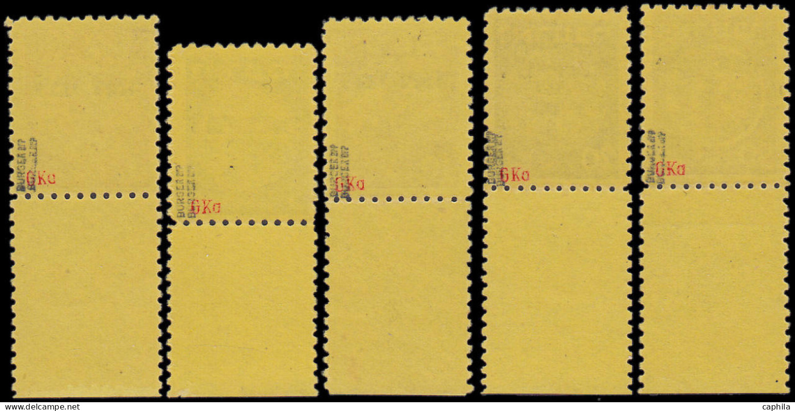 ** ISRAEL - Taxe - 1/5, Tabs Complets, Signés Burger - Other & Unclassified