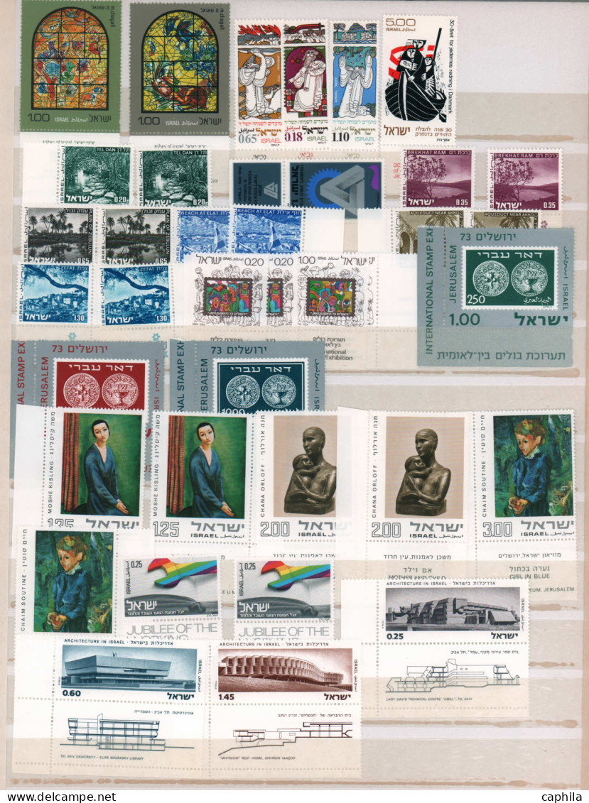 ** ISRAEL - Lots & Collections - Collection en album 1950/1981, assez complet cote Yvert 2375€ (tabs complets) + 2025€ (