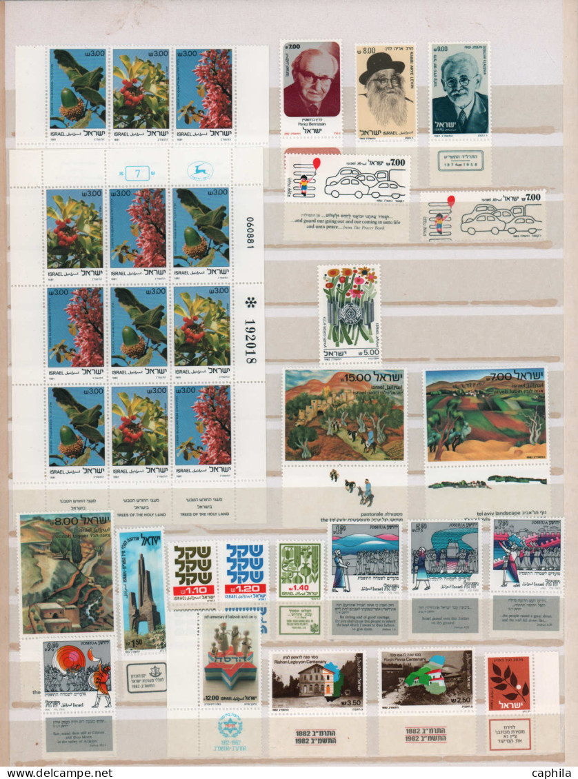 ** ISRAEL - Lots & Collections - Collection en album 1950/1981, assez complet cote Yvert 2375€ (tabs complets) + 2025€ (