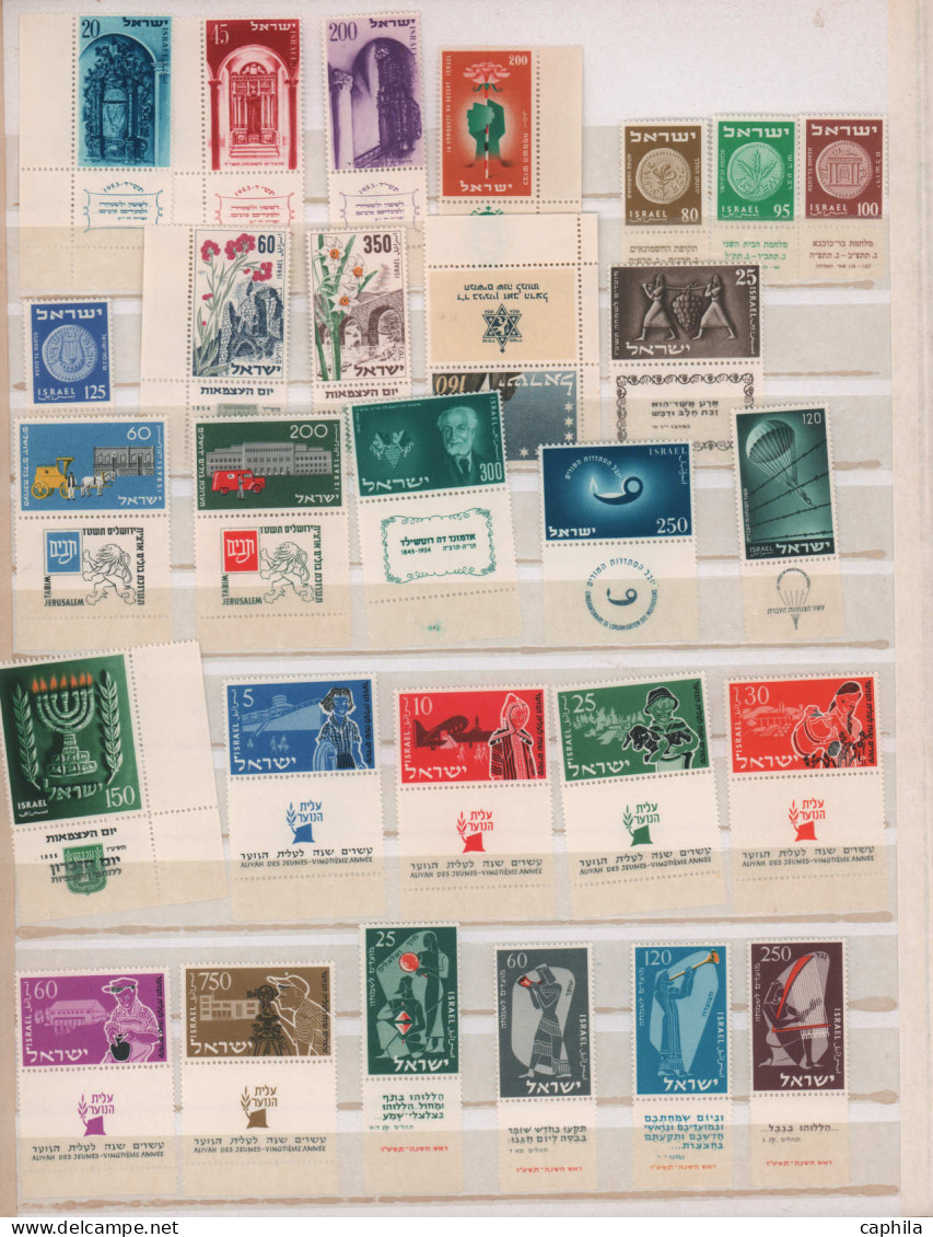 ** ISRAEL - Lots & Collections - Collection en album 1950/1981, assez complet cote Yvert 2375€ (tabs complets) + 2025€ (